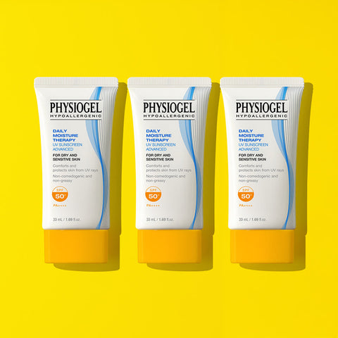 Physiogel DMT Sunscreen Advanced 30ml x3 + DMT Cleansing Gel 30ml (Gift) SPF 50+ PA+++