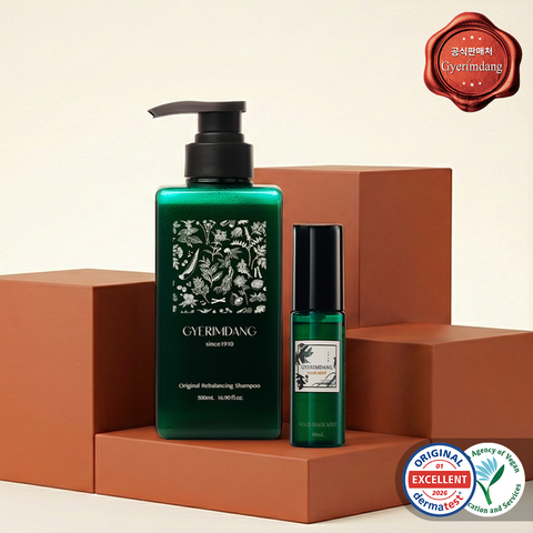 Gyerimdang Premium Scalp Care Set (Natural Hair-Loss Shampoo 500ml + Intensive Regenerating Ampoule 1 Box)