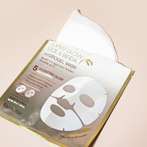 Farmstay Super Glow Rice and Bifida Hydrogel Mask (5 sheets)