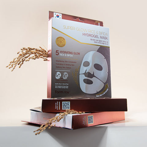 Farmstay Super Glow Rice and Bifida Hydrogel Mask (5 sheets)