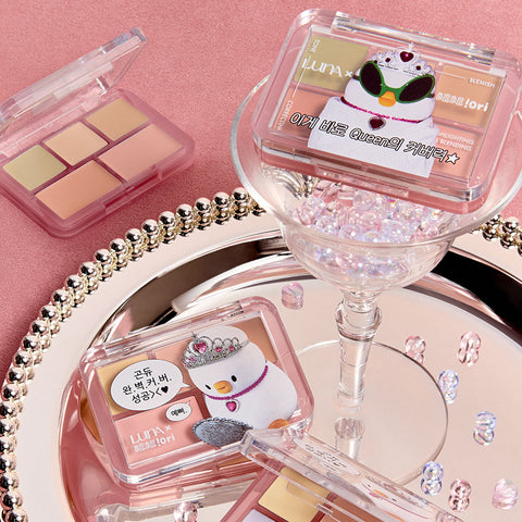 Luna Conceal Blender Palette 6g (+ Mini Pore Brush)