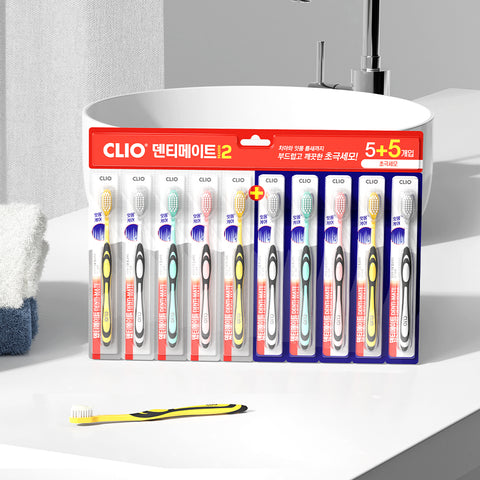 Clio Dentimate Season 2 Ultra-Fine Toothbrushes, 10-count x 2
