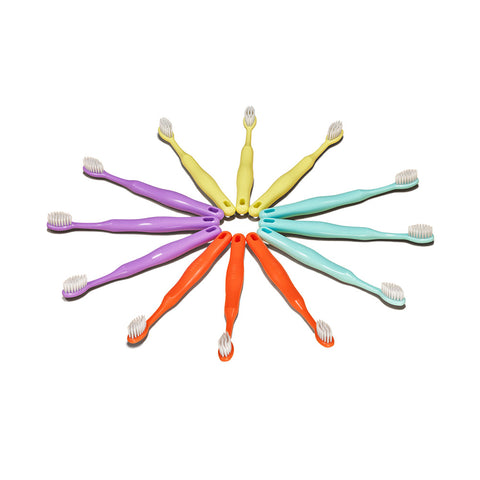 Median Kids 365DAYS Graphene Bristle Toothbrushes (Ages 6-9) 12 Pack