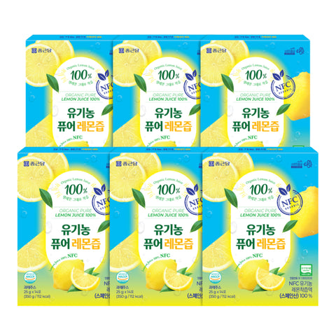 Chongkundang Organic Pure Lemon Juice 25g x 14 sachets (6 Pack)