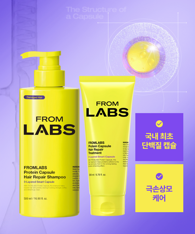 Fromlabs Protein-Adsorbing Extreme Damage Haircare Set - Shampoo, Rinse, Treatment & Hair Pack