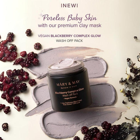 Soonsu Beauty Vegan Blackbeery Complex Glow Wash off Pack texture close-up