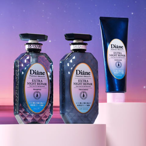 Diane Perfect Beauty Extra Night Repair 3-Piece Set (Shampoo + Treatment + Hair Mask)
