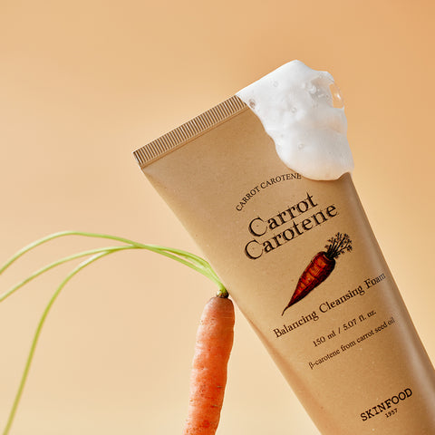Skinfood Carrot Carotene Balancing Cleansing Moist Foam 150ml (2 Pack)