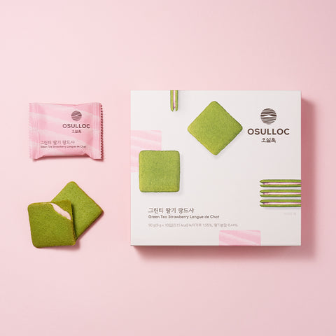 OSULLOC Green Tea Strawberry Langue de Chat 90g