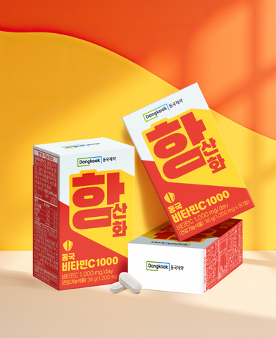 DongKook Pharmaceutical High-Potency Vitamin C 1000mg Supplement 30 Tablets x 6 (5+1)