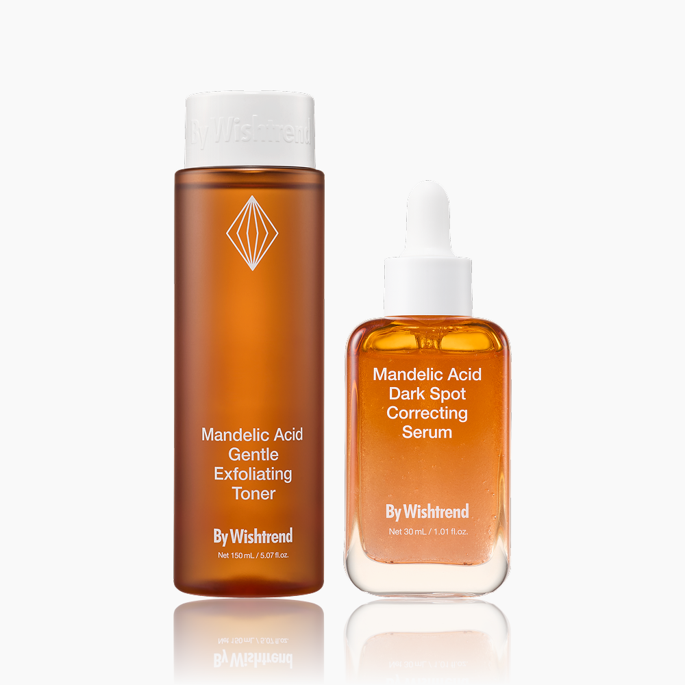 By Wishtrend Mandelic Acid Gentle Exfoliating Toner 150 ml + Dark Spot Correcting Serum 30 ml 2-Piece Set