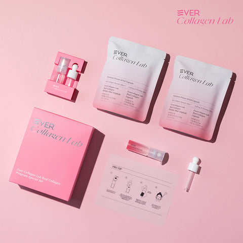Newtree Ever Collagen Lab 100% Freeze-Dried GPH Collagen Booster Shot Ampoule 4 Vials (Hyaluronic Acid PDRN)