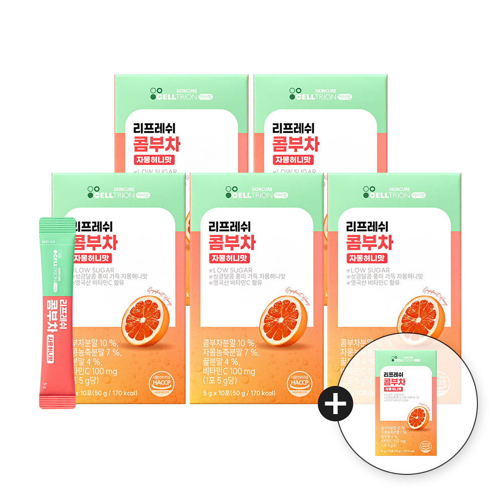 Celltrion InnerLab Refresh Kombucha Grapefruit Honey 5g 10 sachets x 6 Pack