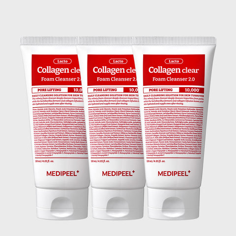 Medipeel Red Lacto Collagen Cleansing Foam 2.0 120ml x 3