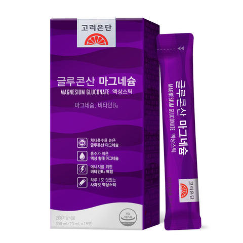 Koreaeundan Magnesium Gluconate Liquid Sticks 15 Sachets x 2 Pack