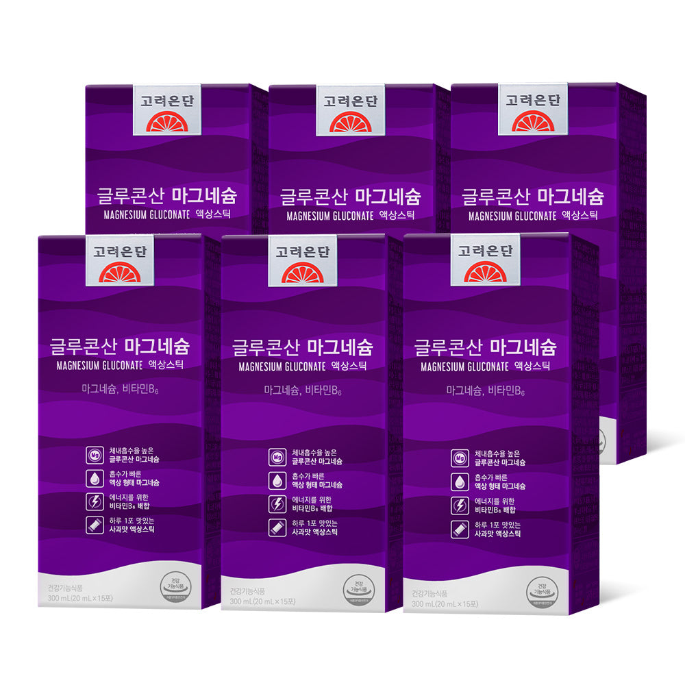 Koreaeundan Magnesium Gluconate Liquid Sticks (15 sticks (6 Pack)s)