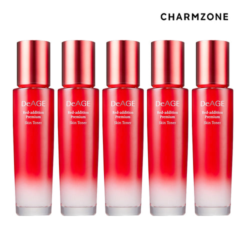 Charmzone DeAge Red Edition Premium Skin Toner Anti-Aging 130ml (5 Pack)