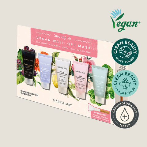 Mary&May Vegan Wash-Off Mask Mini 5-Piece 30g x 5