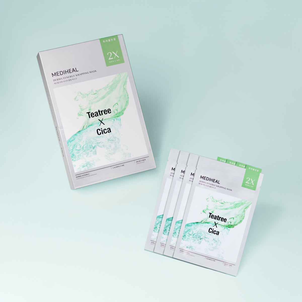 Mediheal Derma Synergy Wrapping Mask (Tea Tree x Cica), 14 Sheets, 25 ml each