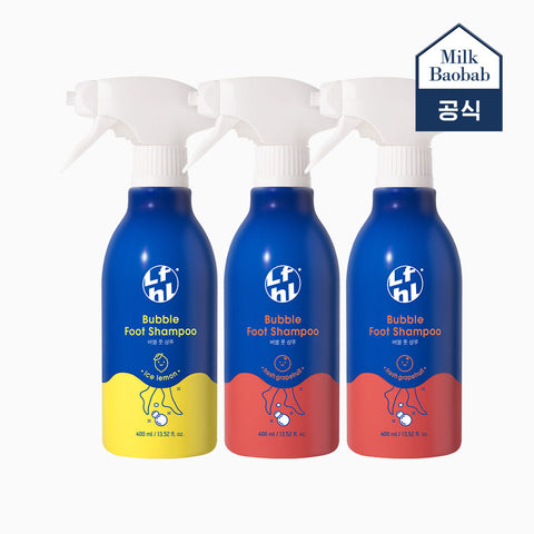 Milk Baobab Lifeholic Bubble Foot Shampoo 400ml - Ice Lemon & Fresh Grapefruit