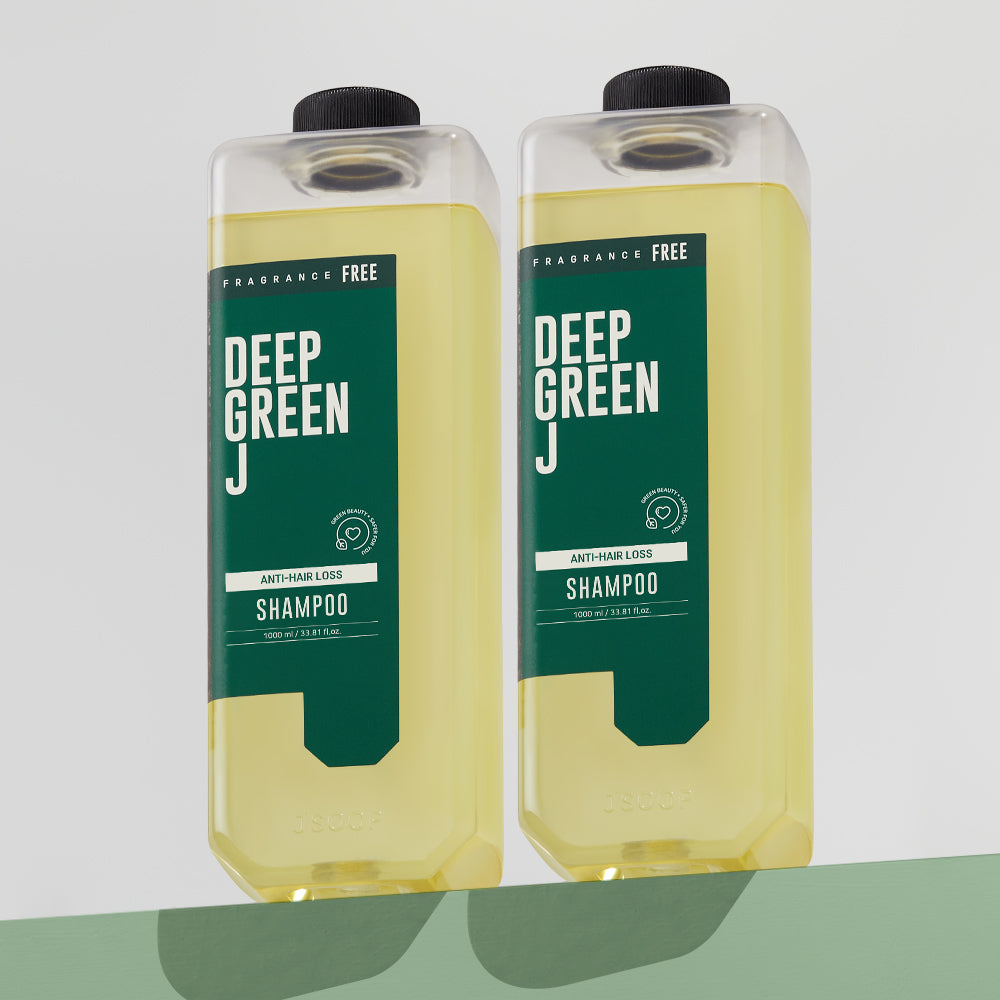 Jsoop Deep Green J Houttuynia Scalp Shampoo Unscented 1000ml (2 Pack)