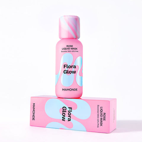 Mamonde Flora Glow Rose Liquid Mask 80ml + Flash Toning Daisy Liquid Mask 80ml
