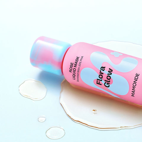 Mamonde Flora Glow Rose Liquid Mask 80ml + Flash Toning Daisy Liquid Mask 80ml