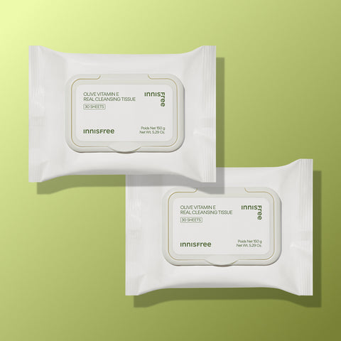 Innisfree Olive Vitamin E Real Cleansing Tissue 30 Sheets (2 Pack)