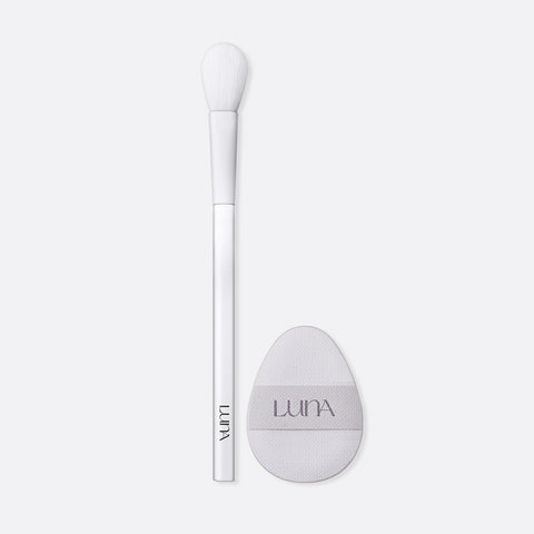 LUNA Glow Layer Blur Cheek 8.5g + Brush Puff (1pc) Set