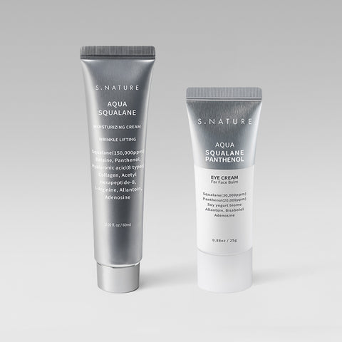 S.Nature Aqua Squalane Moisture Cream 60ml + Panthenol Eye Cream for Face Balm 25g ? 2-piece Set