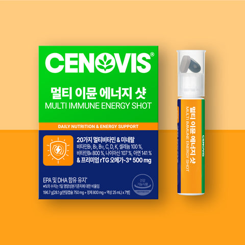 Cenovis Multivitamin Immune Energy Shot Triple Booster rTG Omega-3 (7-count x 4)