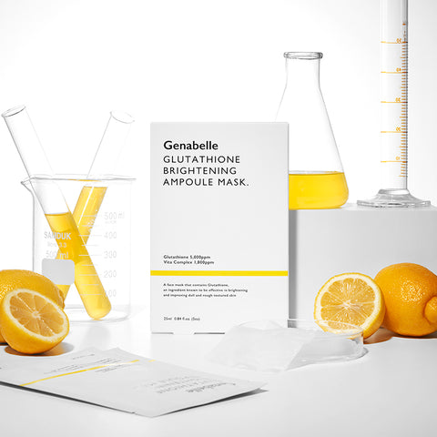 Genabelle Glutathione Brightening Ampoule Mask 5Sheets (2 Pack)