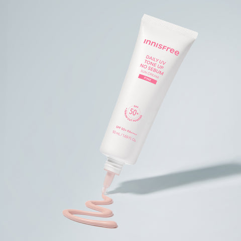 innisfree Daily UV Tone-up No-Sebum Sun Cream (Pink) 50ml (2 Pack)