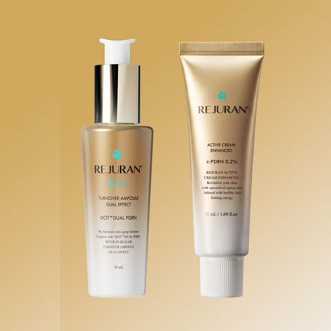 Rejuran Healer Turnover Ampoule Dual Effect 30ml + Active Cream Enhanced 50ml (PDRN 2-piece Set)