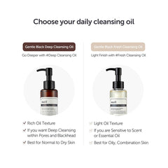 Soonsu Beauty Gentle Black Fresh Cleansing Oil front view