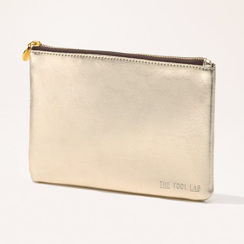 The Tool Lab 903 Makeup Pouch Light Gold Large (16.5 x 22 cm)