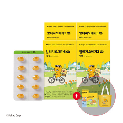 Denps x KAKAO FRIENDS RTG Omega-3 Kids 4 Boxes (60-Day Supply)