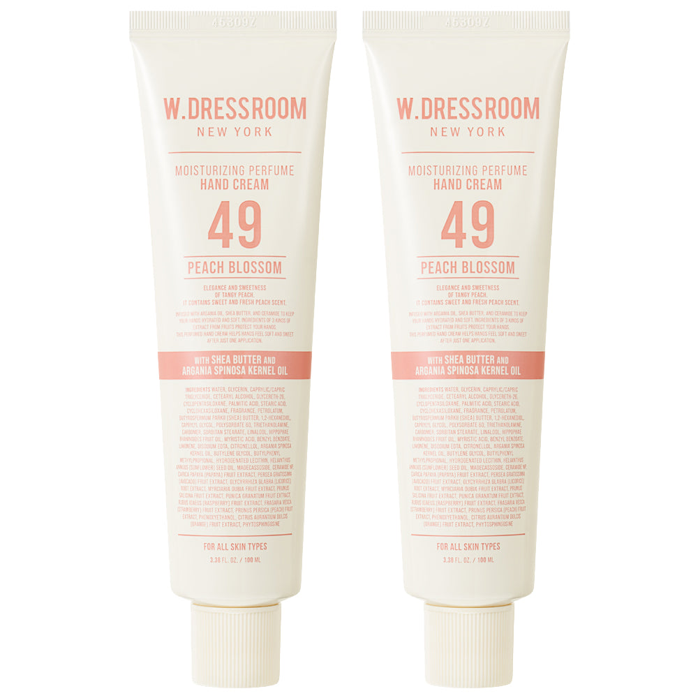 W.Dressroom Perfume Hand Cream No.49 Peach Blossom 100ml (2 Pack)