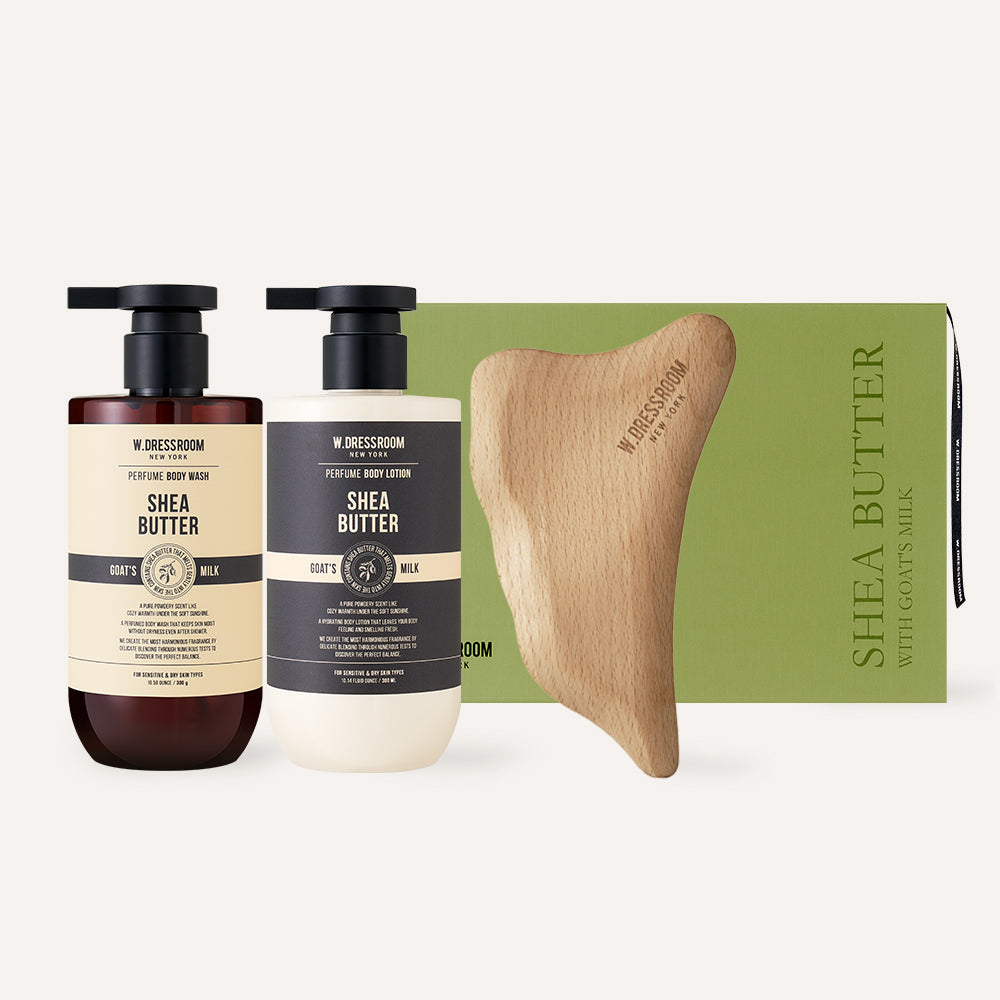 W.Dressroom Shea Butter Body Care 2-Piece & Gua Sha Set