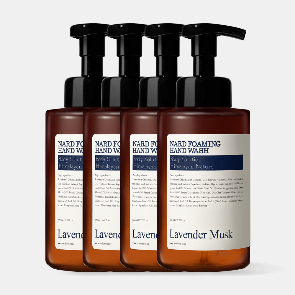 Nard Foaming Hand Wash 500ml (4 Pack) Lavender Musk Scent