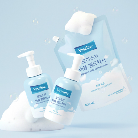Vaseline Moisture Bubble Hand Wash 500ml x2 + 900ml Refill