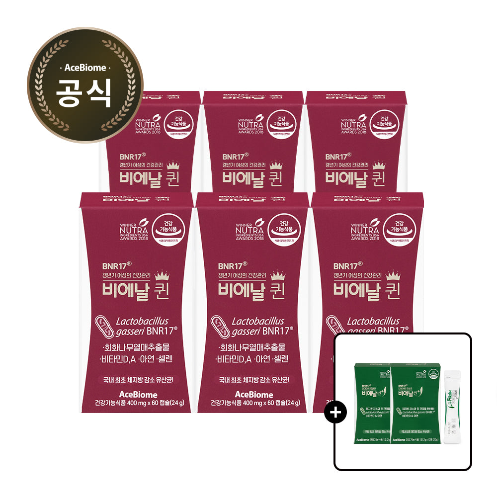BNRMall BNR17 BieNal Queen Menopause Care Milk-Derived Probiotics 60 Capsules (6 Pack)