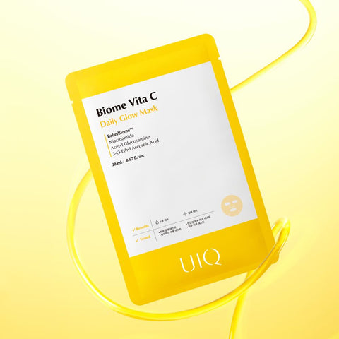 UIQ Biome Vita C Daily Glow Mask - 20 Sheet Bundle (+1 Collagen Hydrogel Mask Free)