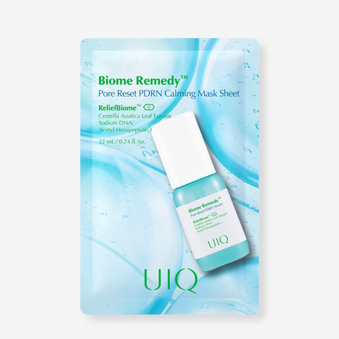 UIQ Biome Remedy Pore Reset PDRN Calming Mask Sheet - 20 sheets (5 sheets x 4 boxes)