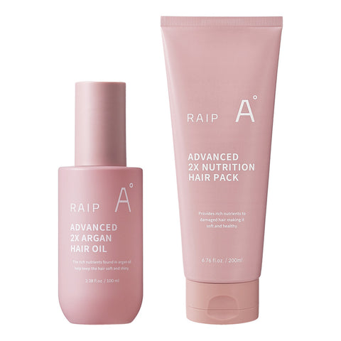 RAIP Advanced 2X Extreme Damage Care Set (Hair Oil 100ml + Hair Pack 200ml)