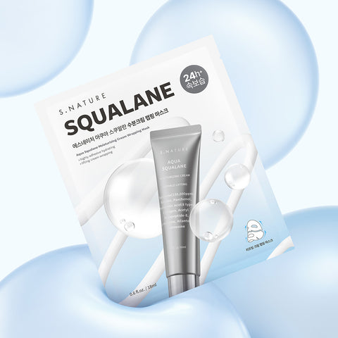S.Nature Aqua Squalane Moisture Cream Wrapping Mask (4 Sheets, 30 ml each)