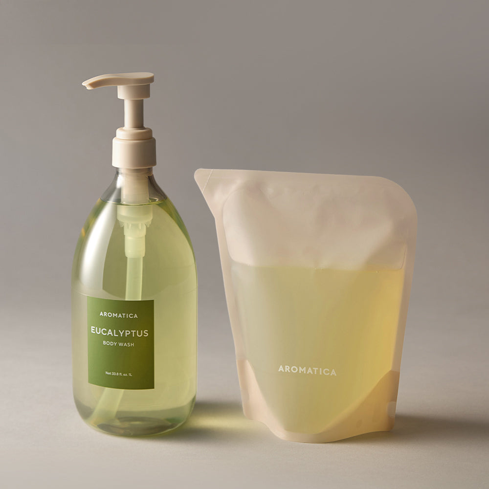 Aromatica Eucalyptus Body Wash 1L + Refill 500ml Set