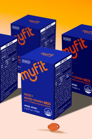 DongKook MyFit V Vitamin D 2000 IU Mini Capsules 90 Capsules x 2 (6-Month Supply)