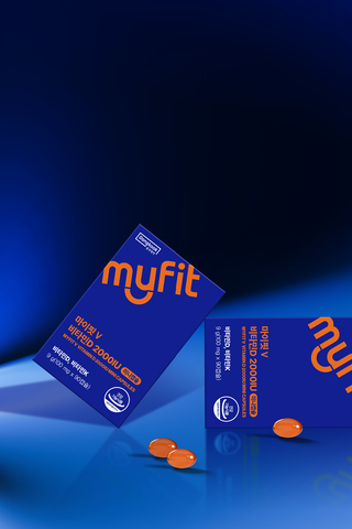 DongKook MyFit V Vitamin D 2000 IU Mini Capsules 90 Tablets Vitamin K (6 Pack)