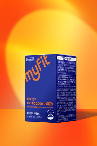 DongKook MyFit V Vitamin D 2000 IU Mini Capsules 90 Count Vitamin K (3 Pack) (9-Month Supply)
